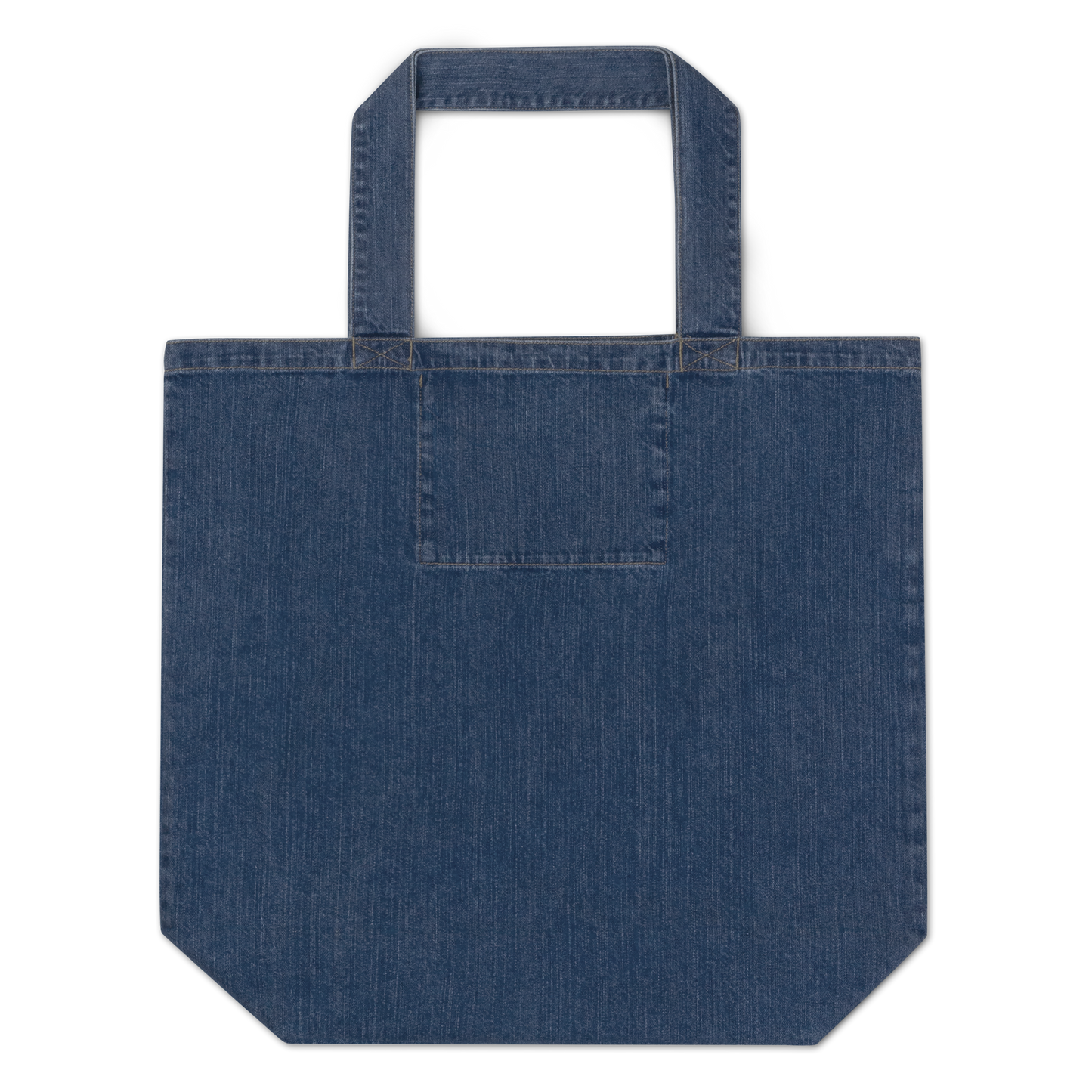 Organic denim tote bag