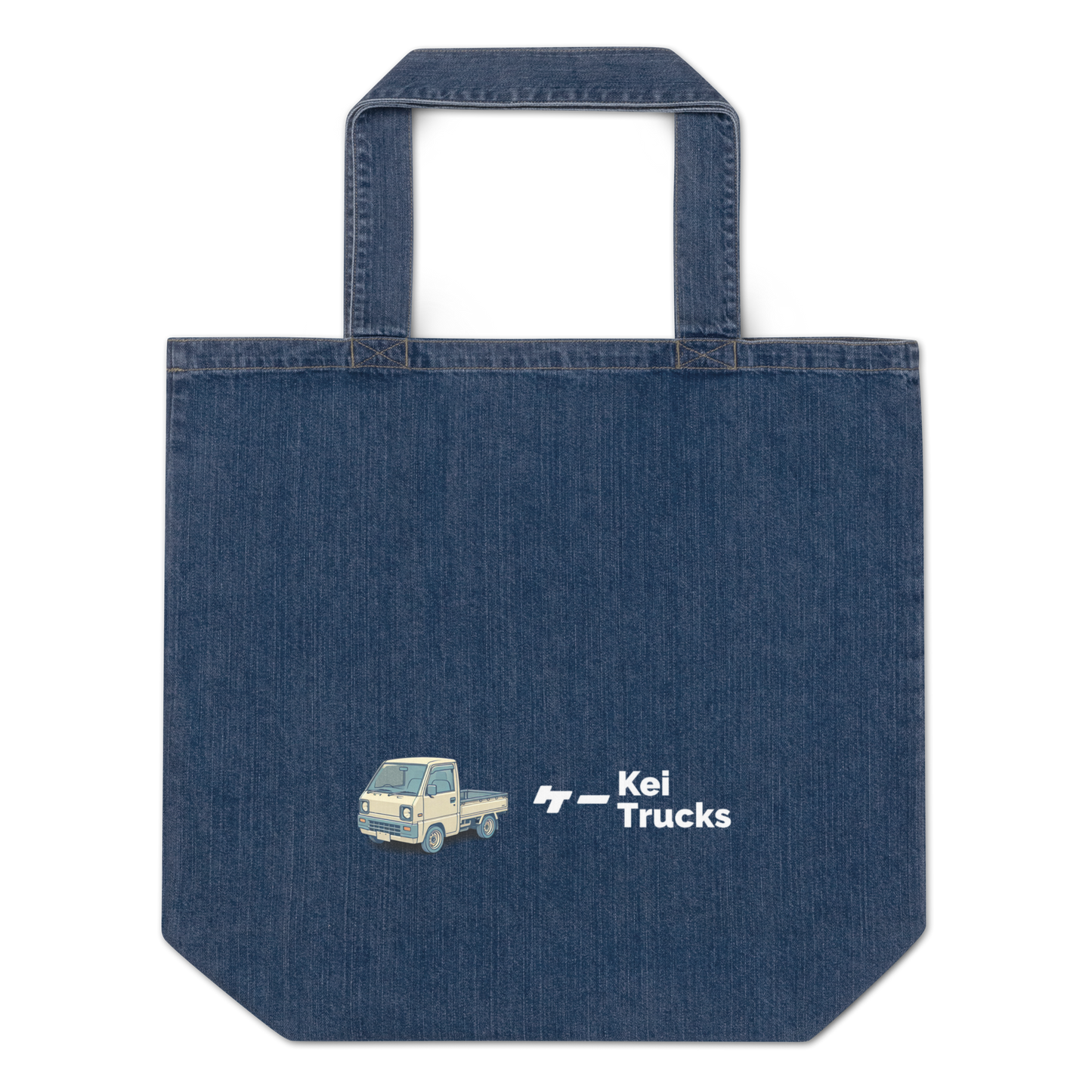 Organic denim tote bag